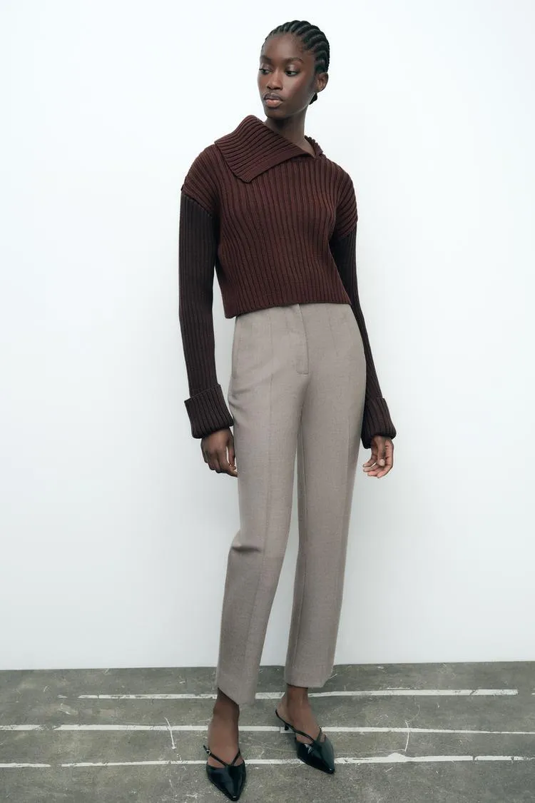HIGH-WAIST TROUSERS