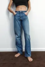 TRF STRAIGHT-LEG MID-RISE JEANS