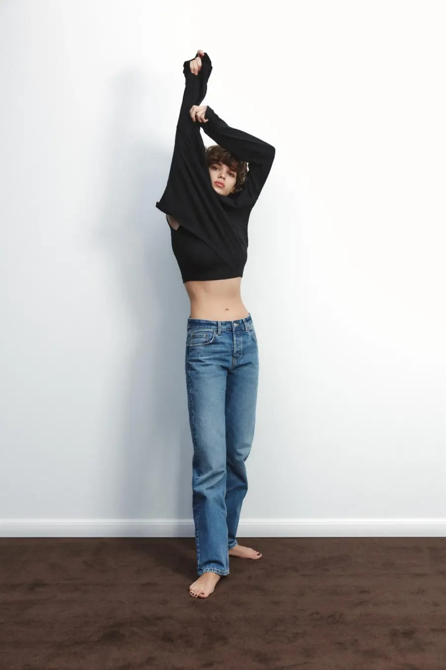 TRF STRAIGHT-LEG MID-RISE JEANS