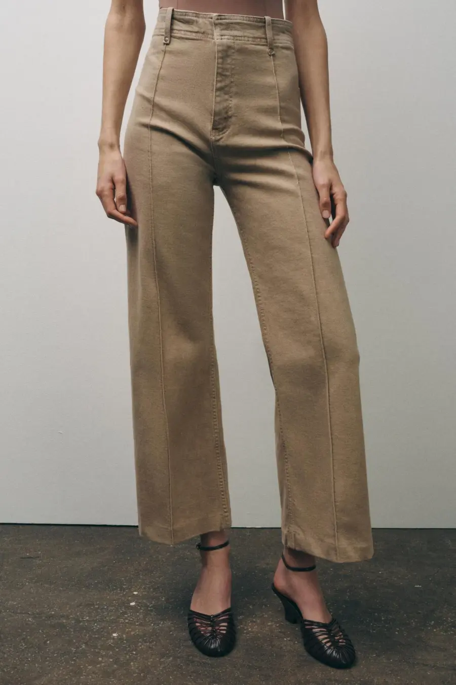 ZW COLLECTION WIDE-LEG HIGH-WAIST JEANS