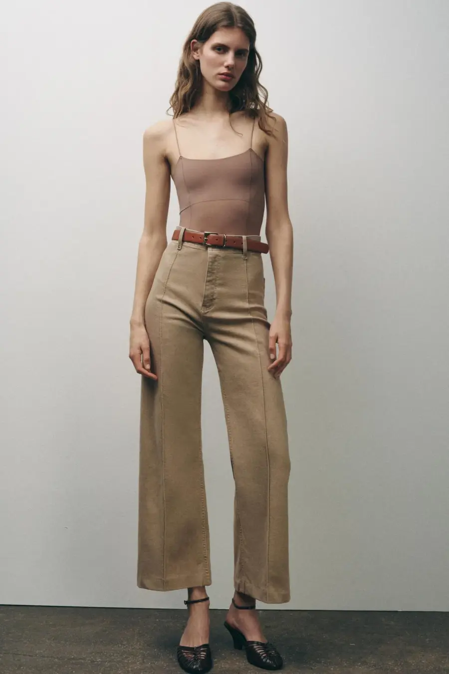 ZW COLLECTION WIDE-LEG HIGH-WAIST JEANS