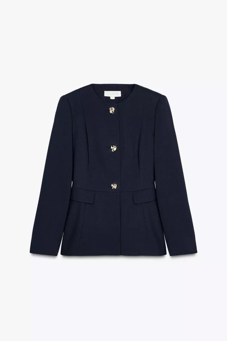 TAILORED ROUND NECK BLAZER