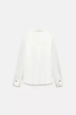 GOLD BUTTON SATIN EFFECT SHIRT