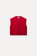 Zara BUTTONED VEST TOP ZW COLLECTION