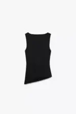 RUCHED ASYMMETRIC T-SHIRT
