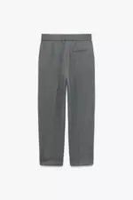 PANTS WITH DARTS AND CUFFED HEM