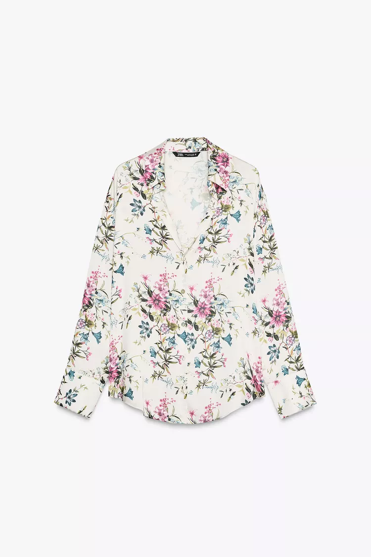 SATIN EFFECT PRINTED SHIRT