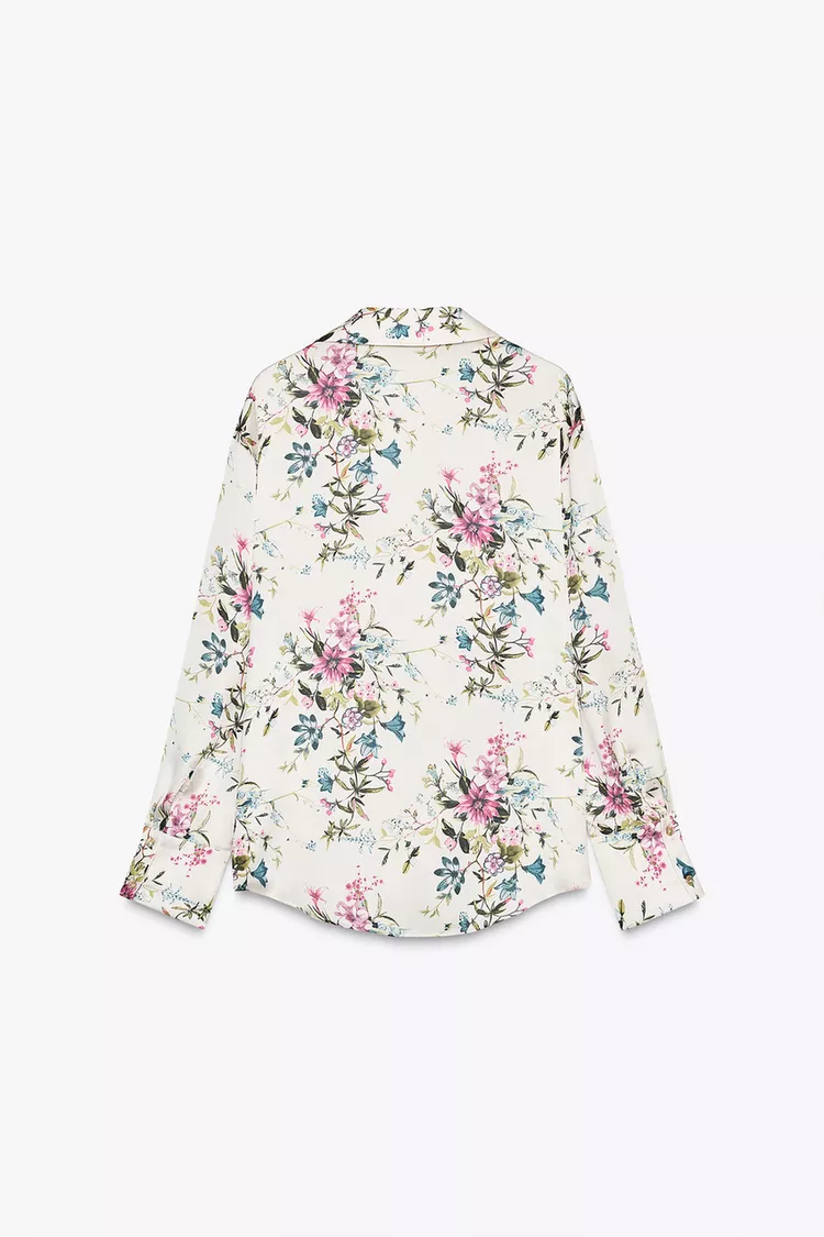 SATIN EFFECT PRINTED SHIRT