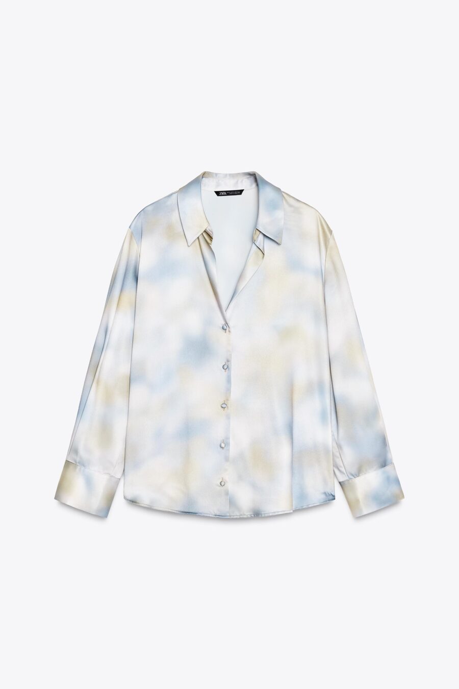 SATIN SHIRT WITH TIE-DYE EFFECT
